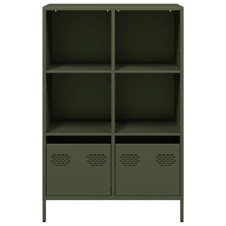 Hoge kast 68x39x103,5 cm staal olijfgroen - AllerleiShop