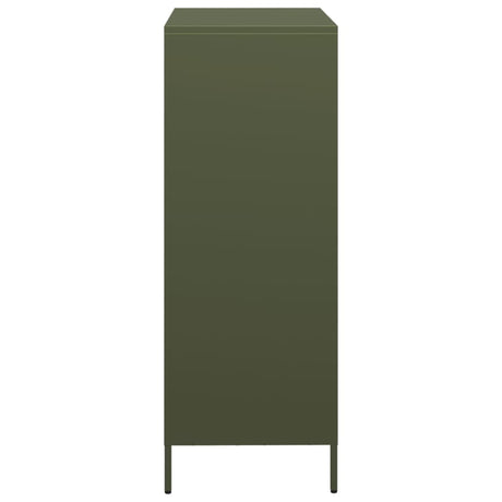 Hoge kast 68x39x103,5 cm staal olijfgroen - AllerleiShop