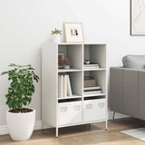 Hoge kast 68x39x103,5 cm staal wit - AllerleiShop