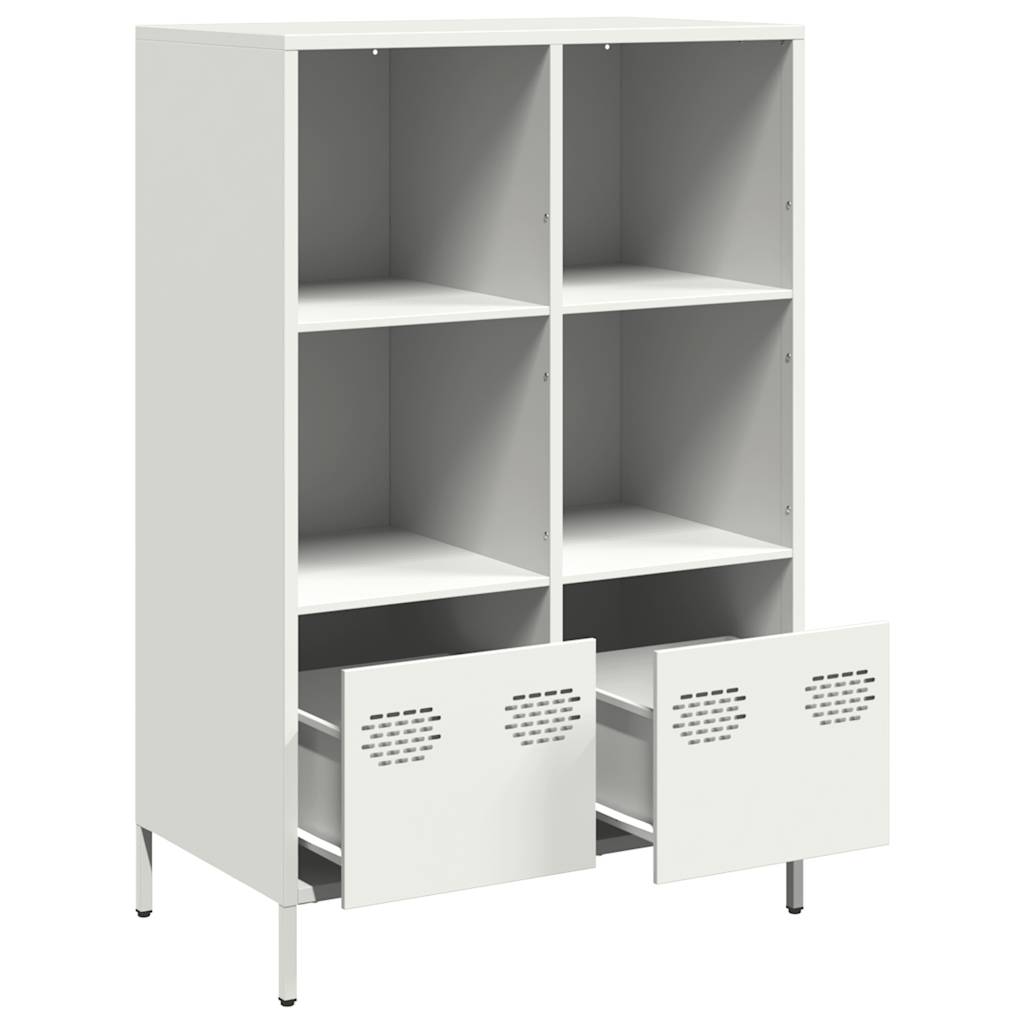 Hoge kast 68x39x103,5 cm staal wit - AllerleiShop