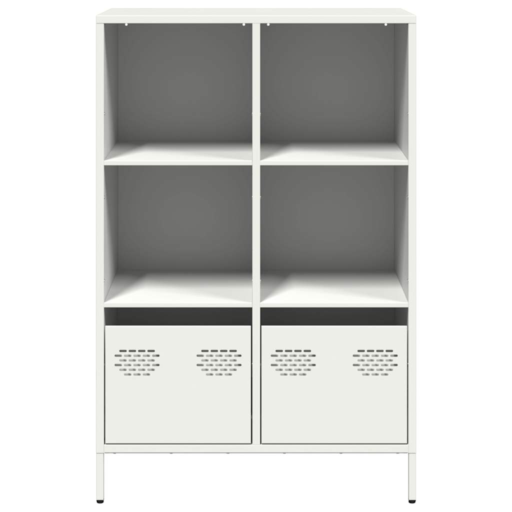 Hoge kast 68x39x103,5 cm staal wit - AllerleiShop