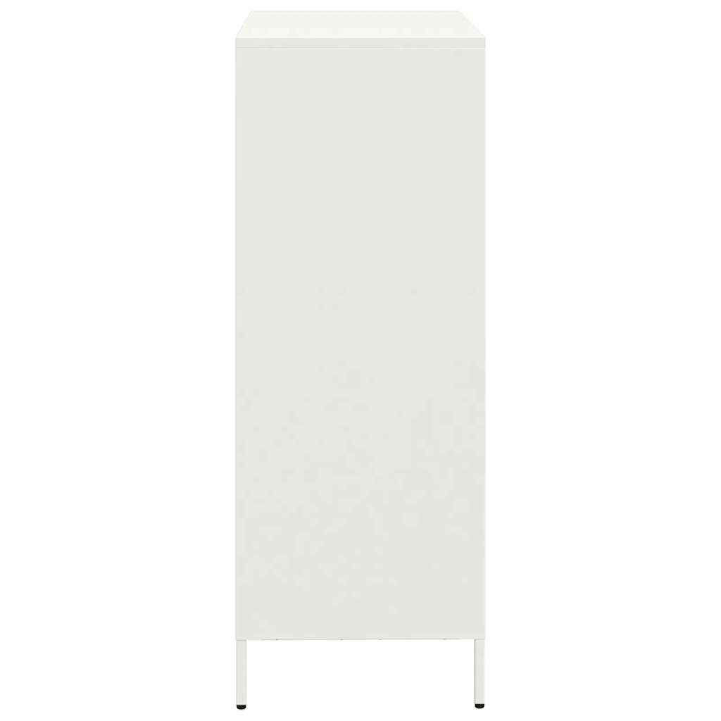 Hoge kast 68x39x103,5 cm staal wit - AllerleiShop