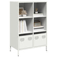 Hoge kast 68x39x103,5 cm staal wit - AllerleiShop