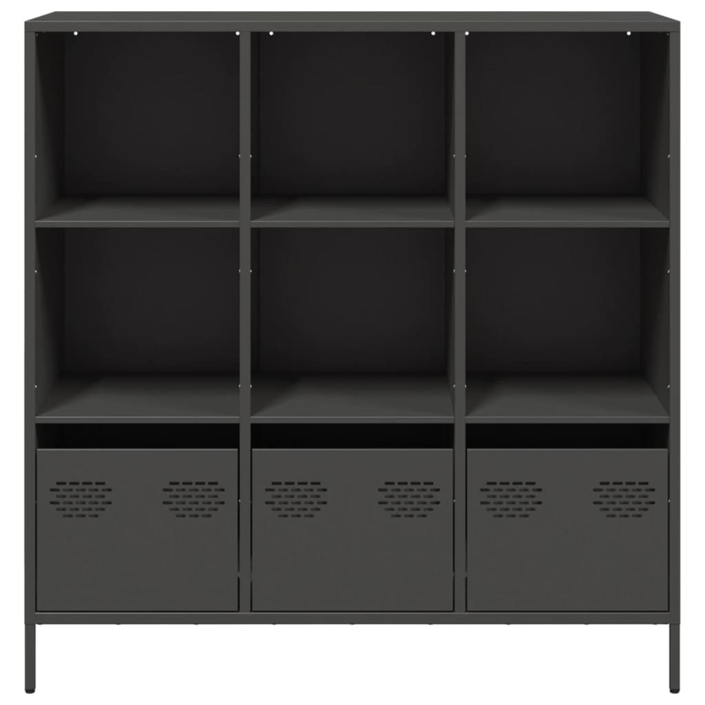 Hoge kast 101,5x39x103,5 cm staal zwart - AllerleiShop