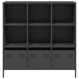 Hoge kast 101,5x39x103,5 cm staal zwart - AllerleiShop