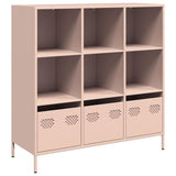 Hoge kast 101,5x39x103,5 cm staal roze - AllerleiShop