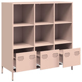 Hoge kast 101,5x39x103,5 cm staal roze - AllerleiShop