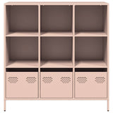 Hoge kast 101,5x39x103,5 cm staal roze - AllerleiShop