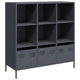 Hoge kast 101,5x39x103,5 cm staal antracietkleurig - AllerleiShop