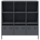 Hoge kast 101,5x39x103,5 cm staal antracietkleurig - AllerleiShop