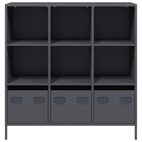 Hoge kast 101,5x39x103,5 cm staal antracietkleurig - AllerleiShop