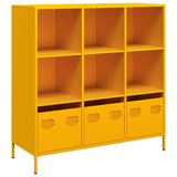 Hoge kast 101,5x39x103,5 cm staal mosterdgeel - AllerleiShop