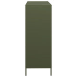 Hoge kast 101,5x39x103,5 cm staal olijfgroen - AllerleiShop