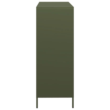 Hoge kast 101,5x39x103,5 cm staal olijfgroen - AllerleiShop