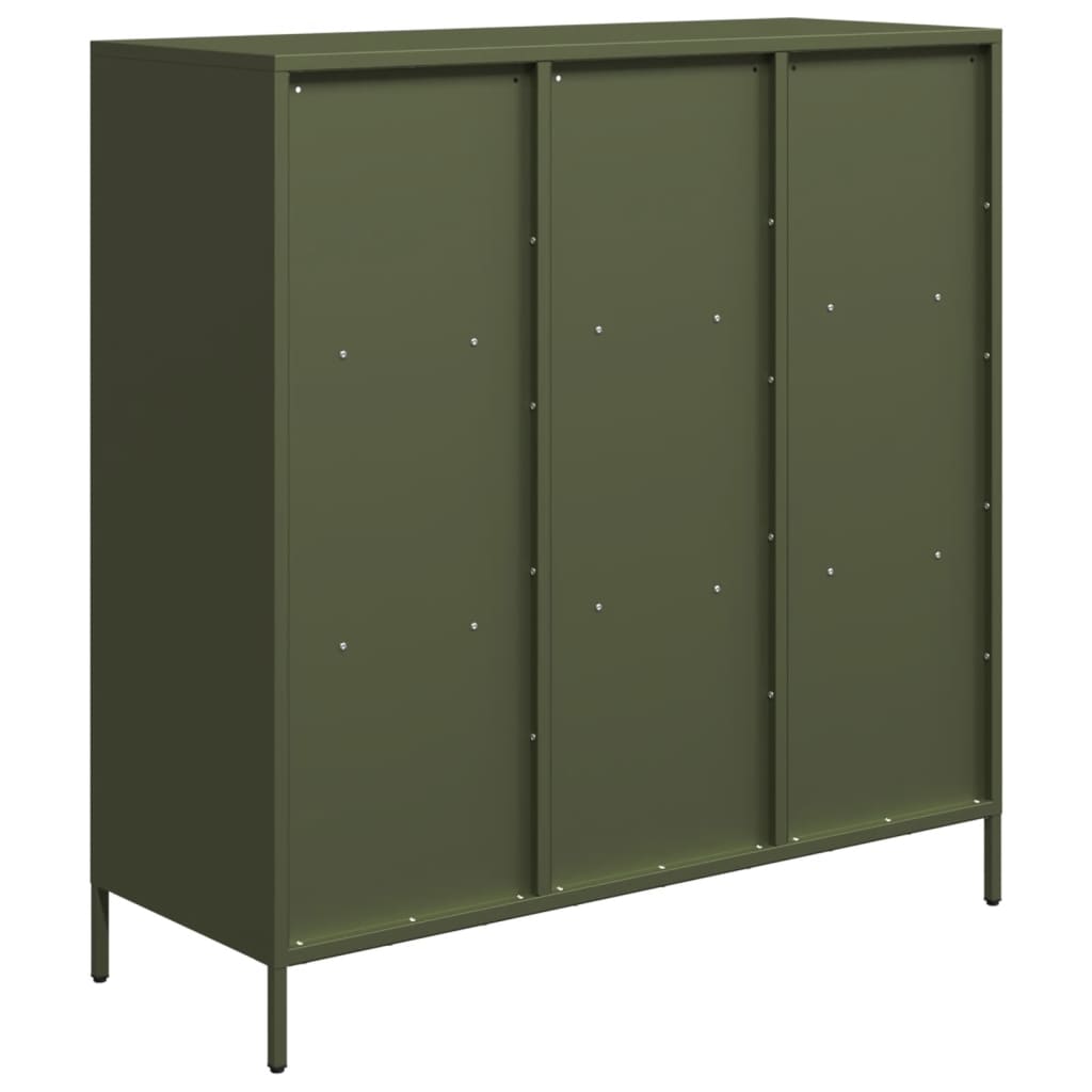 Hoge kast 101,5x39x103,5 cm staal olijfgroen - AllerleiShop