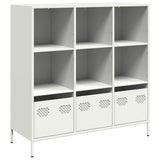 Hoge kast 101,5x39x103,5 cm staal wit - AllerleiShop