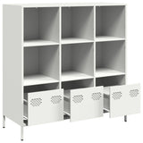 Hoge kast 101,5x39x103,5 cm staal wit - AllerleiShop