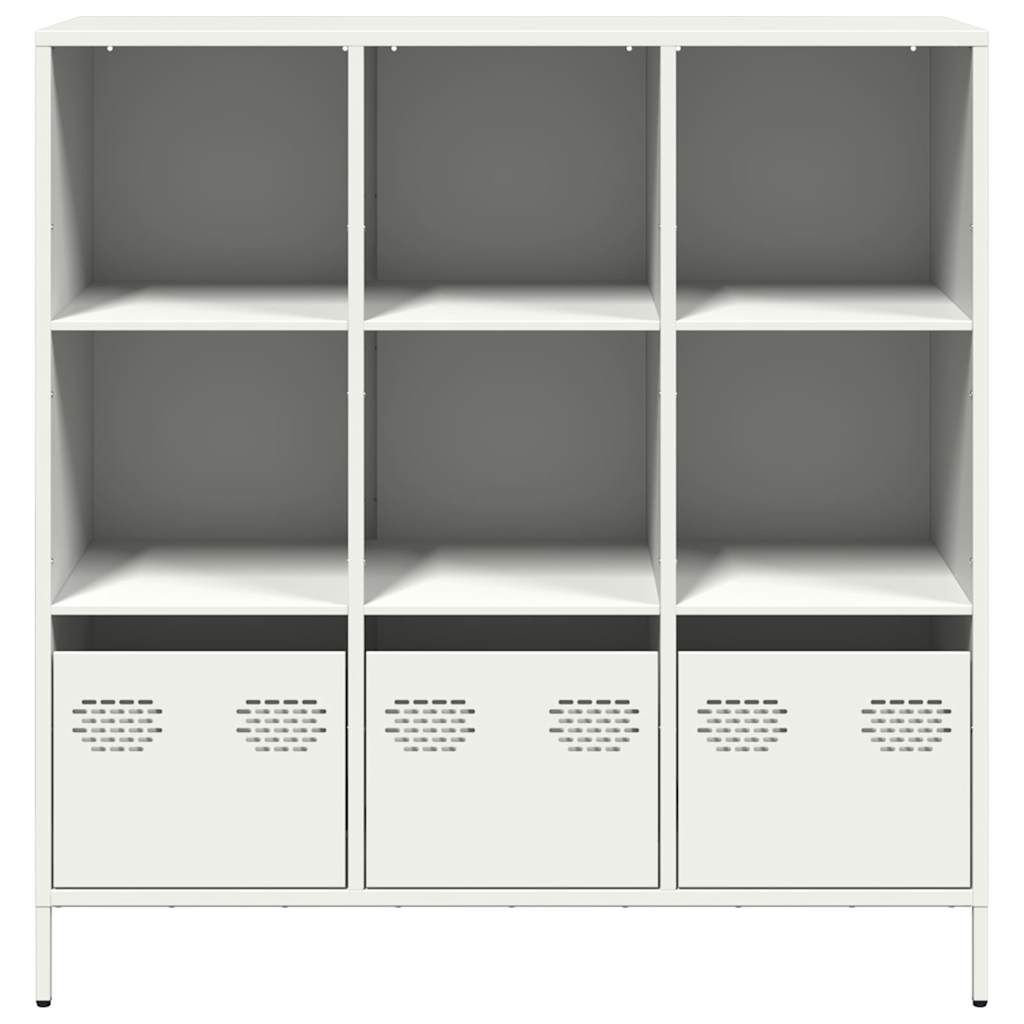 Hoge kast 101,5x39x103,5 cm staal wit - AllerleiShop