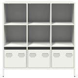 Hoge kast 101,5x39x103,5 cm staal wit - AllerleiShop