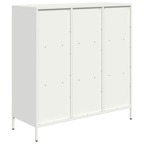 Hoge kast 101,5x39x103,5 cm staal wit - AllerleiShop