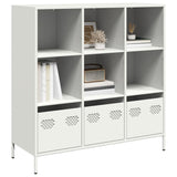 Hoge kast 101,5x39x103,5 cm staal wit - AllerleiShop