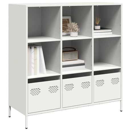 Hoge kast 101,5x39x103,5 cm staal wit - AllerleiShop