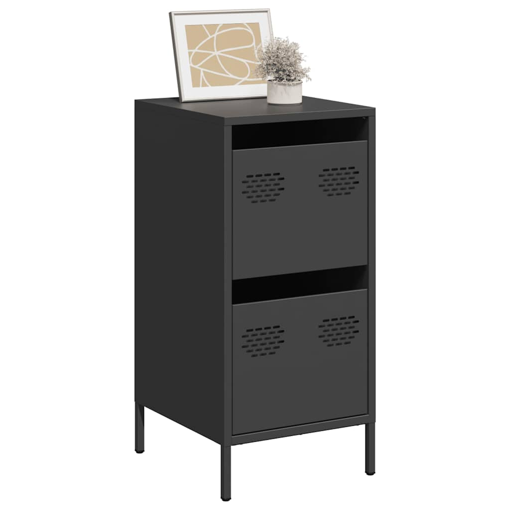 Dressoir 35x39x73,5 cm koudgewalst staal zwart - AllerleiShop