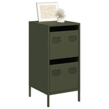 Dressoir 35x39x73,5 cm koudgewalst staal olijfgroen - AllerleiShop