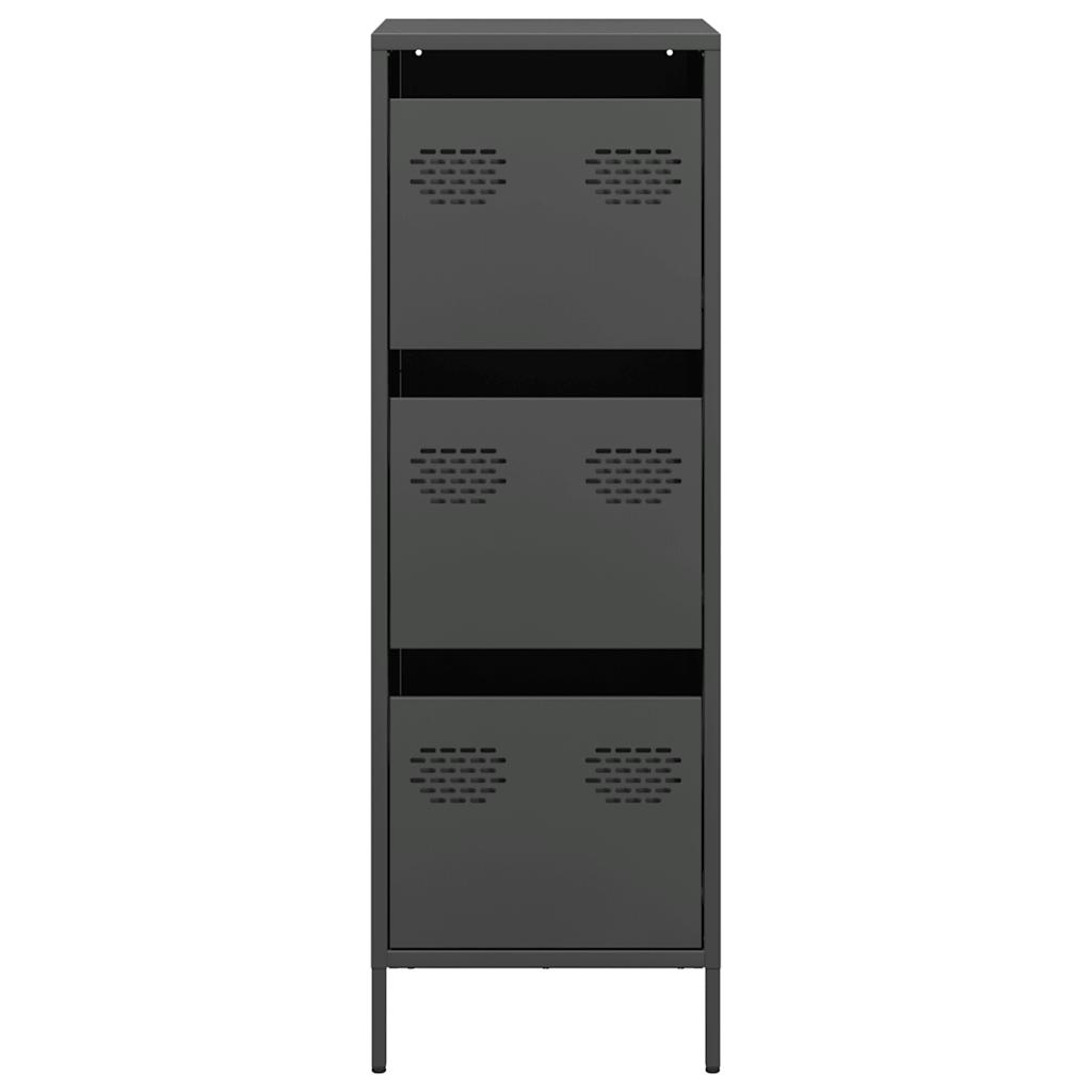 Hoge kast 39x35x103,5 cm staal zwart - AllerleiShop