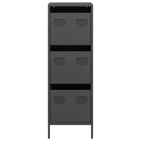 Hoge kast 39x35x103,5 cm staal zwart - AllerleiShop