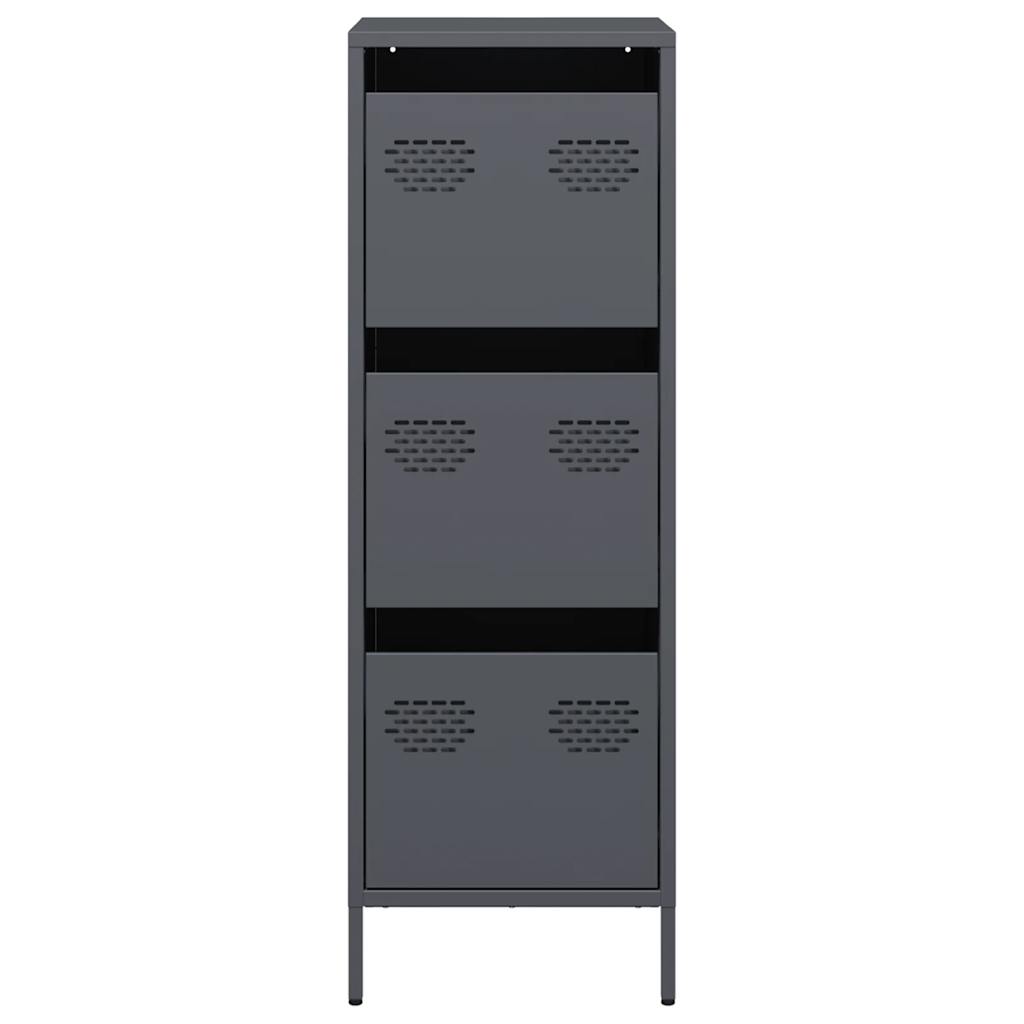 Hoge kast 39x35x103,5 cm staal antracietkleurig - AllerleiShop