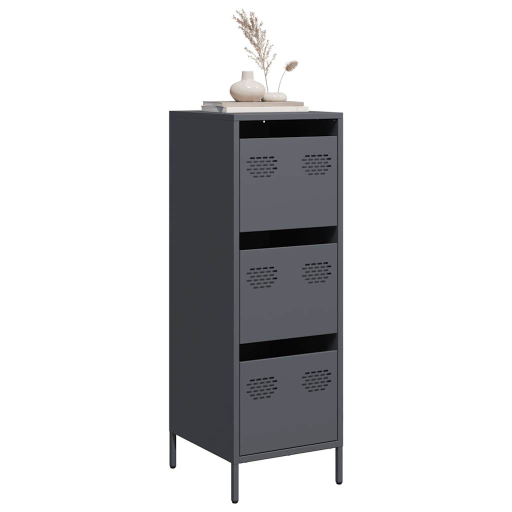 Hoge kast 39x35x103,5 cm staal antracietkleurig - AllerleiShop