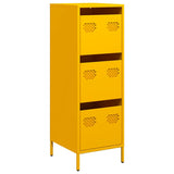 Hoge kast 39x35x103,5 cm staal mosterdgeel - AllerleiShop