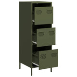 Hoge kast 39x35x103,5 cm staal olijfgroen - AllerleiShop