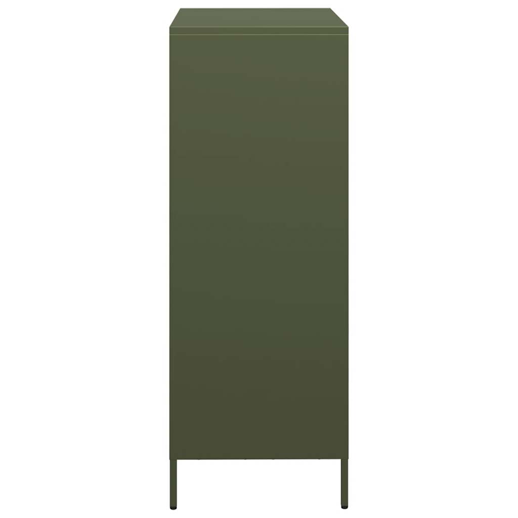 Hoge kast 39x35x103,5 cm staal olijfgroen - AllerleiShop