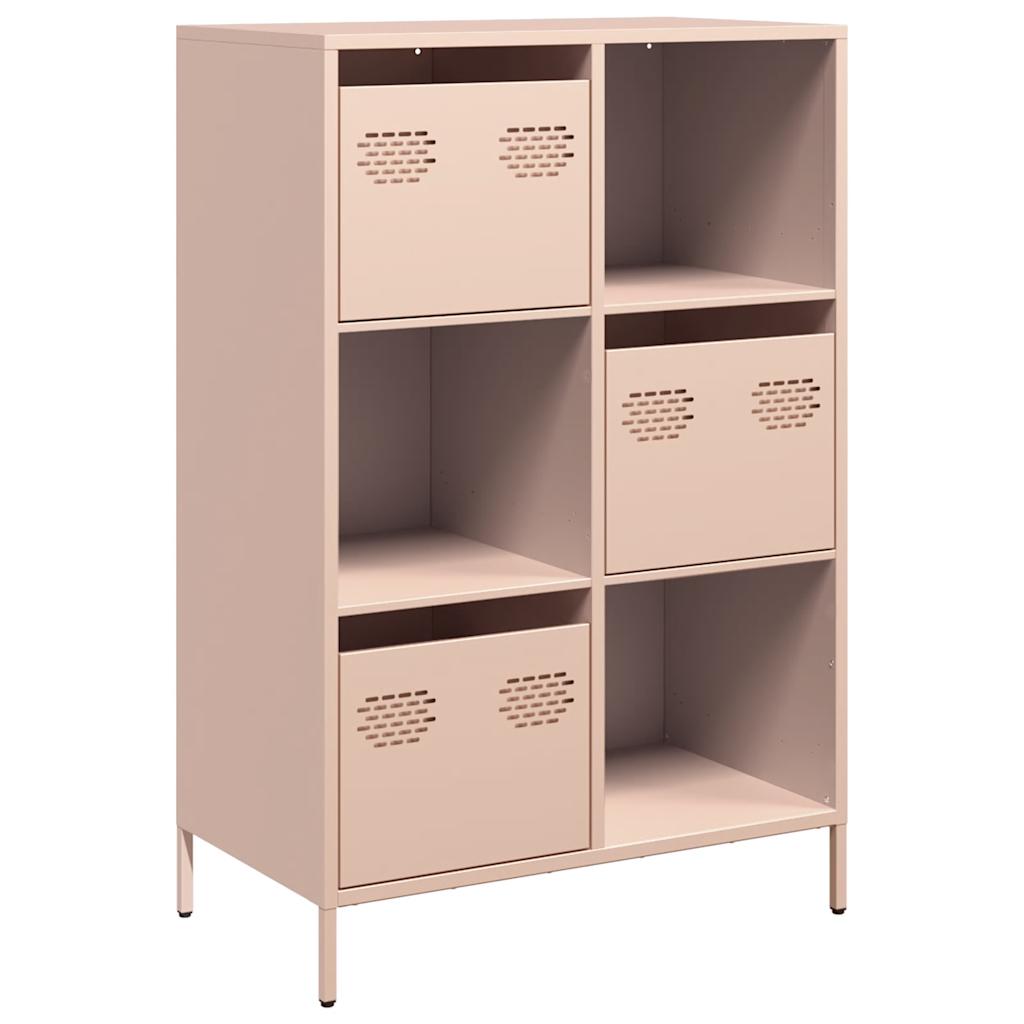 Hoge kast 68x39x103,5 cm staal roze - AllerleiShop