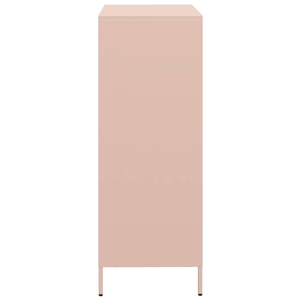 Hoge kast 68x39x103,5 cm staal roze - AllerleiShop