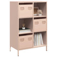 Hoge kast 68x39x103,5 cm staal roze - AllerleiShop