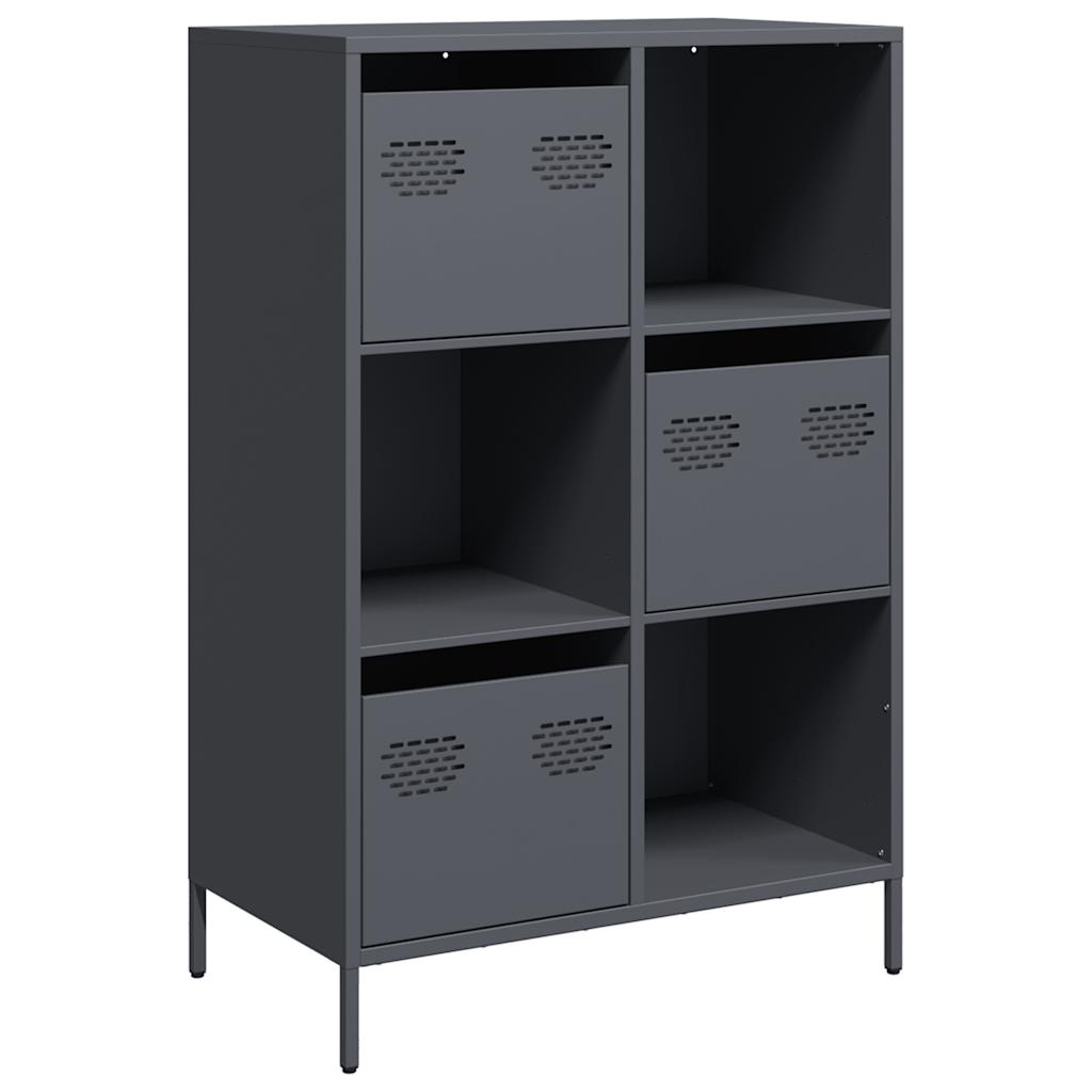 Hoge kast 68x39x103,5 cm staal antracietkleurig - AllerleiShop