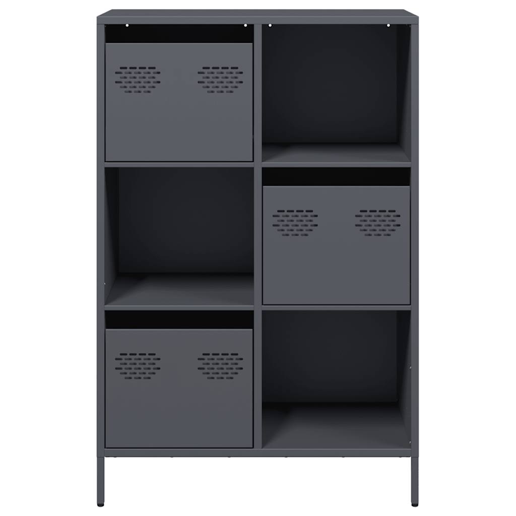 Hoge kast 68x39x103,5 cm staal antracietkleurig - AllerleiShop