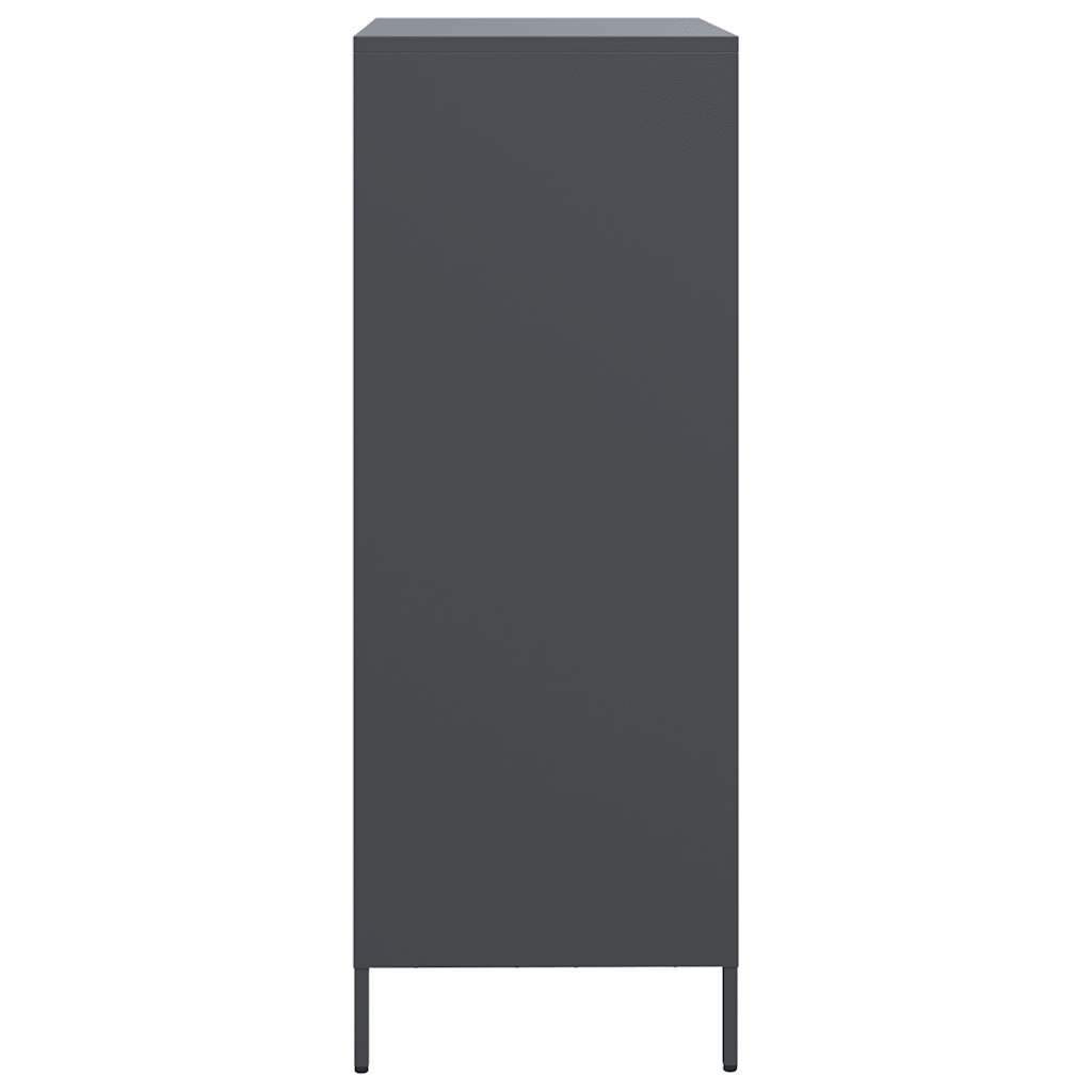 Hoge kast 68x39x103,5 cm staal antracietkleurig - AllerleiShop