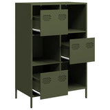 Hoge kast 68x39x103,5 cm staal olijfgroen - AllerleiShop