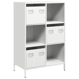 Hoge kast 68x39x103,5 cm staal wit - AllerleiShop