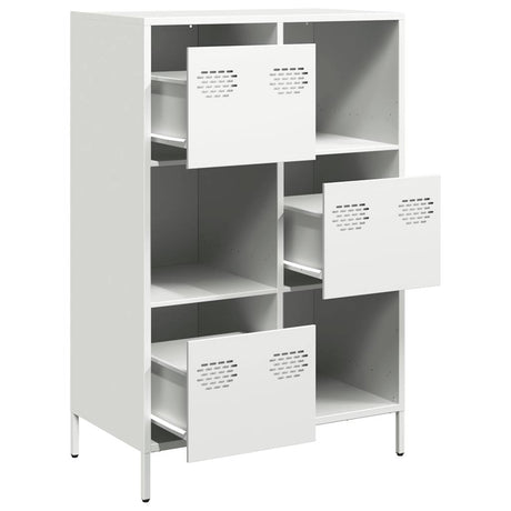 Hoge kast 68x39x103,5 cm staal wit - AllerleiShop