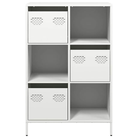 Hoge kast 68x39x103,5 cm staal wit - AllerleiShop