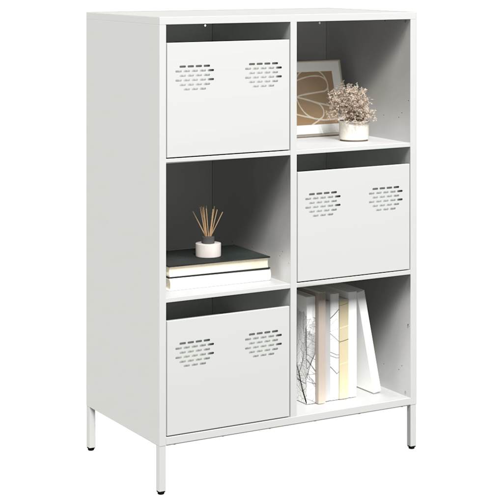 Hoge kast 68x39x103,5 cm staal wit - AllerleiShop