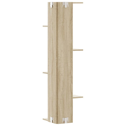 Hoekwandschap 36,5x36,5x140 cm bewerkt hout sonoma eikenkleurig - AllerleiShop