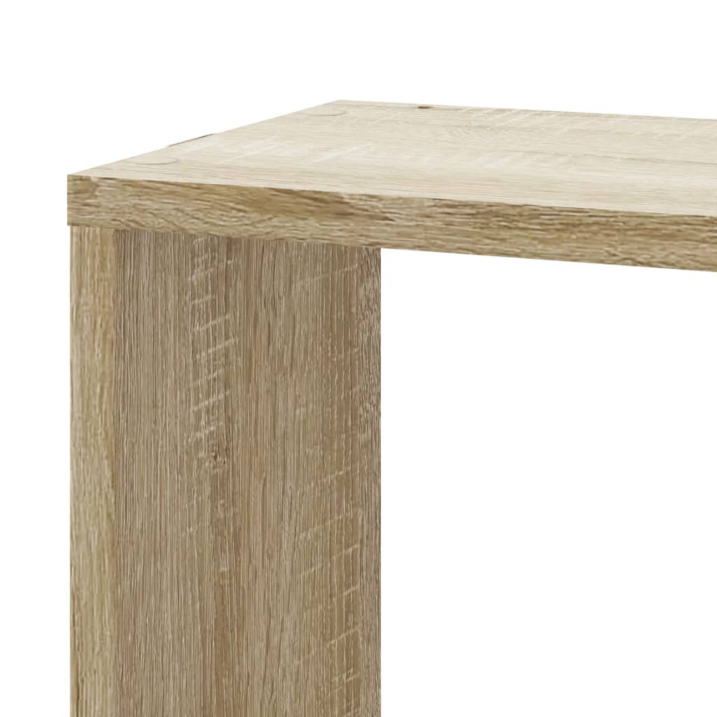 Hoekwandschap 45x45x147 cm bewerkt hout sonoma eikenkleurig - AllerleiShop