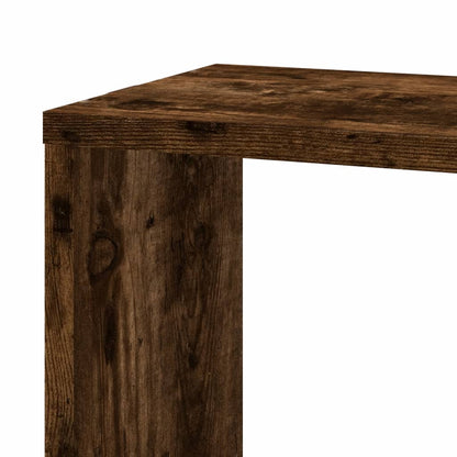 Hoekwandschap 45x45x147 cm bewerkt hout gerookt eikenkleurig - AllerleiShop