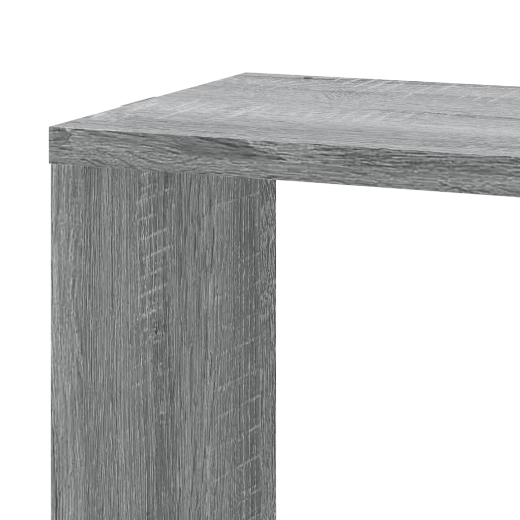 Hoekwandschap 45x45x147 cm bewerkt hout grijs sonoma eikenkleur - AllerleiShop